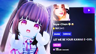 SO I HIRED THE WEIRDEST ANIME GIRL TO PLAY ROBLOX WITH ME [upl. by Assillam]