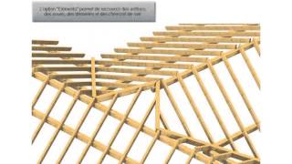 Raccourcissement automatique des pièces de bois du chevronnage au faîtage V142 [upl. by Aicirtac]