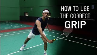 How to hold the Badminton racket  4 Types of Grips Ajayjayaram badminton [upl. by Josepha313]