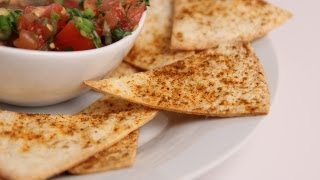 Crispy Baked Tortilla Chips Recipe  Laura Vitale  Laura in the Kitchen Episode 378 [upl. by Einafit430]