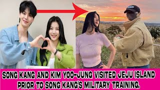 Song Kang and Kim Yoojung visited Jeju Island prior to Song Kangs military training [upl. by Mallorie]