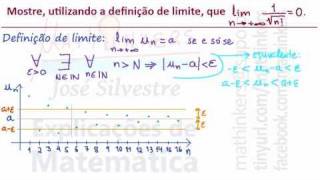 Limite de uma sucessão pela definição Análise Matemática Matemática A 11º ano [upl. by Idnem]