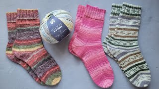 Носки Новая носочная пряжа Cool Wool 4 Socks Austermann Step Meilenweit Marinella и Cosima [upl. by Yetak]