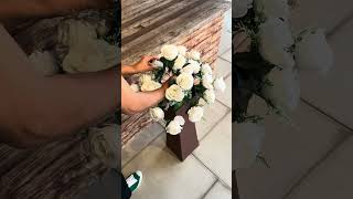 Aprenda a montar ARRANJO DE CERIMÔNIA DE CASAMENTO com FLORES PERMANENTES e MACARRÃO DE PISCINA [upl. by Elbring]