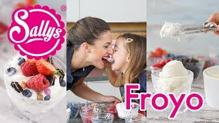 Frozen Yogurt  FroYo DIY  leichtes Joghurteis aus 4 Zutaten  wenig Zucker  Sallys Welt [upl. by Nollie]