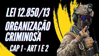 Lei 128502013  CAP 1 ART 1 E 2  Organização Criminosa [upl. by Perr961]