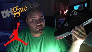 DHgate Air Jordan 4 Bred Review [upl. by Eednil]