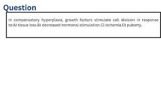 In compensatory hyperplasia growth factors stimulate cell division in response to [upl. by Neumark]