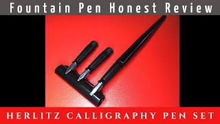 Herlitz calligraphy fountain pen review for blacklettering gothic script texturalis quadrata [upl. by Ranger]