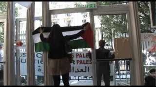 Prisonniers en Palestine action au siège du PS Paris [upl. by Diraf]