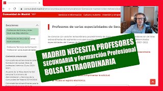 👨🏽‍🏫 MADRID 📕 BOLSA 2021 de PROFESORADO SECUNDARIA y FP [upl. by Mighell]