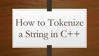 How to Tokenize a String in C [upl. by Brian]