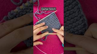 Garter Stitch Tutorial  EASIEST knitting pattern shorts [upl. by Suiremed]