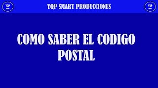 como saber tu codigo postal de tu pais [upl. by Hanauq58]