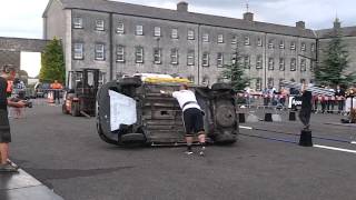 LEE FAGAN IRELANDS STRONGEST MAN 2013 CAR FLIPS [upl. by Neirad]