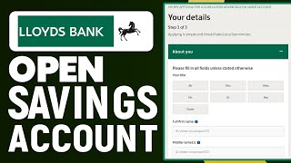 How To Open Lloyds Savings Account 2024  Full Guide [upl. by Laddy]