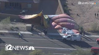 Hot air balloon makes hard landing in north Phoenix neighborhood [upl. by Coltson742]