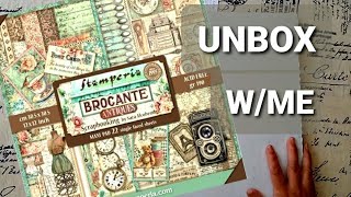 UNBOX WME NEW STAMPERIA COLLECTION BROCANTE ANTIQUES SHOP [upl. by Aerahs]