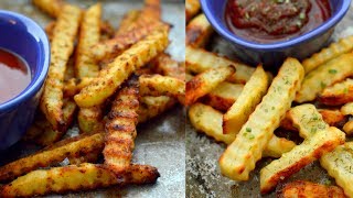 5 Seasoned Fries Recipes Baked  Vegan [upl. by Bremser634]