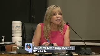 Cranford Town Meeting May 21 2024 Administrator Patterson Opening Comments [upl. by Ardua]