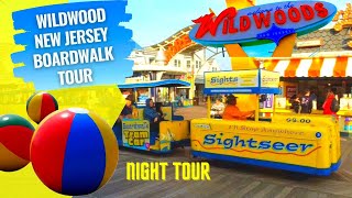 Wildwood New Jersey Boardwalk Virtual Tour  Best Things to See and Do in Wildwoods  Night Tour [upl. by Jansson]