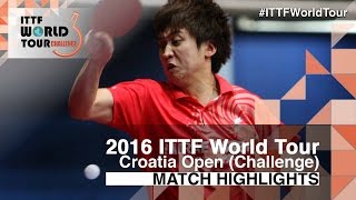 2016 Croatia Open Highlights Jung Youngsik vs Steffen Mengel 14 [upl. by Alanson]