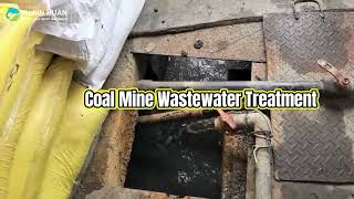 On site  Coal mine wastewater treatment Effect of using flocculants coalminewastewater mining [upl. by Raffaj852]