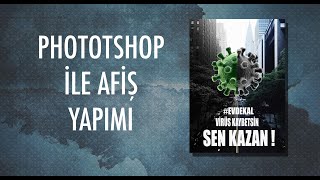 EVDEKAL Photoshop ile afiş tasarımı nasıl yapılır [upl. by Bertine640]