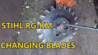 Stihl blade change RGKM [upl. by Eigger]