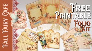 Free Printable Fall Fairy Folio  Junk Journaling Collaboration w My Porch Prints fallinlovejj24 [upl. by Jemmie]