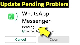 Whatsapp Update Pending Problem  Play Store Update Pending Problem [upl. by Billy213]