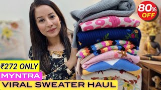 Trending amp Most Cutest Sweater Haul Starting 272 ✨ FuzzyKnitted Sweaters Haul 2024 [upl. by Ramsay]