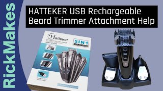 HATTEKER USB Rechargeable Beard Trimmer Attachment Help [upl. by Warrin]