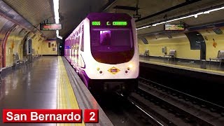 San Bernardo L2  Metro de Madrid  Serie 3000 [upl. by Marv]