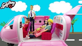 Miraculous doll Family LOL Surprise Airplane Travel La Famille Miraculous poupées voyage en avion [upl. by Koerner281]