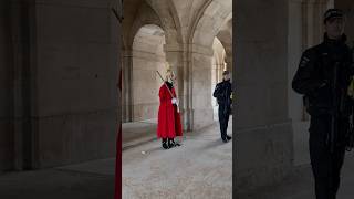 Armed officer protected Kings Life Guards👏 youtubeshorts horseguardsparade shorts [upl. by Nnyw]