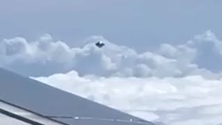 Classic Flying Saucer UFO Filmed Over Colombia During A Commercial Flight [upl. by Ellinger]