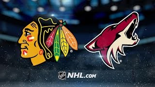 Panarin Kane lead Blackhawks to 43 win vs Coyotes [upl. by Ecargyram]