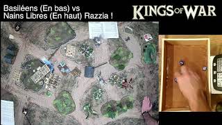 Basiléens Samurais vs Nains libres  Kings of War Direct  2300pts  Razzia [upl. by Etnahc704]