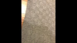 How to knit Reversible Basketweave Blanket Part 1 [upl. by Keen478]