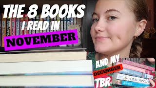 The 8 books I read in November📚✨️ AND my December TBR🎄 [upl. by Tearle71]