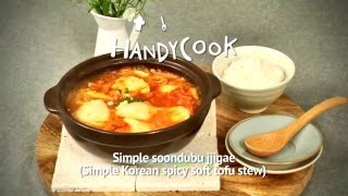 Simple soondubu jjigae Simple Korean spicy soft tofu stew간단순두부찌개Koreanfood recipe영어자막ENG ver [upl. by Sukhum]