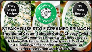 An Ultra Creamy Creamed Spinach Recipe  The Best Creamed Spinach Recipe You’ll Ever Try [upl. by Llenehc]