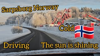 Driving tour in Sarpsborg Norway  the sun is shining 4k beautiful [upl. by Yeloc]