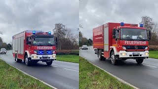 VU Pklemmt Einsatzfahrten FF Hamminkeln  Rettungsdienst Feuerwehr Wesel zum Verkehrsunfall [upl. by Fini]