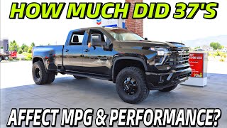 2024 Chevy Silverado 3500 Leveled On 37s Real World MPG  Timed 060 How Bad Does It Perform [upl. by Yokum398]