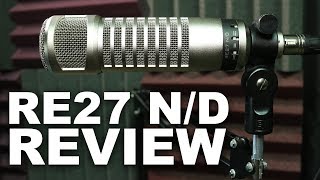 Electro Voice RE27 ND Broadcast Dynamic Mic Review  Test [upl. by Cleodell]