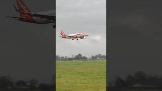 easyJet A320neo Landing at Belfast Aldergrove avgeeks airbus easyjet neo a320neo landing [upl. by Gifford]