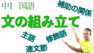 文の組み立て⇨文節どうしの関係・連文節【中１国語】教科書の解説【中学ことば復習】 [upl. by Yentruok]