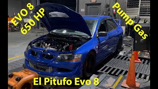 650HP Evo 8 Pump Gas Dyno Session [upl. by Brodie]